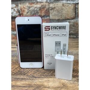 Apple iPod Touch 6th Gen 16GB Pink A1574 w/ Bundle Cable & Adapter